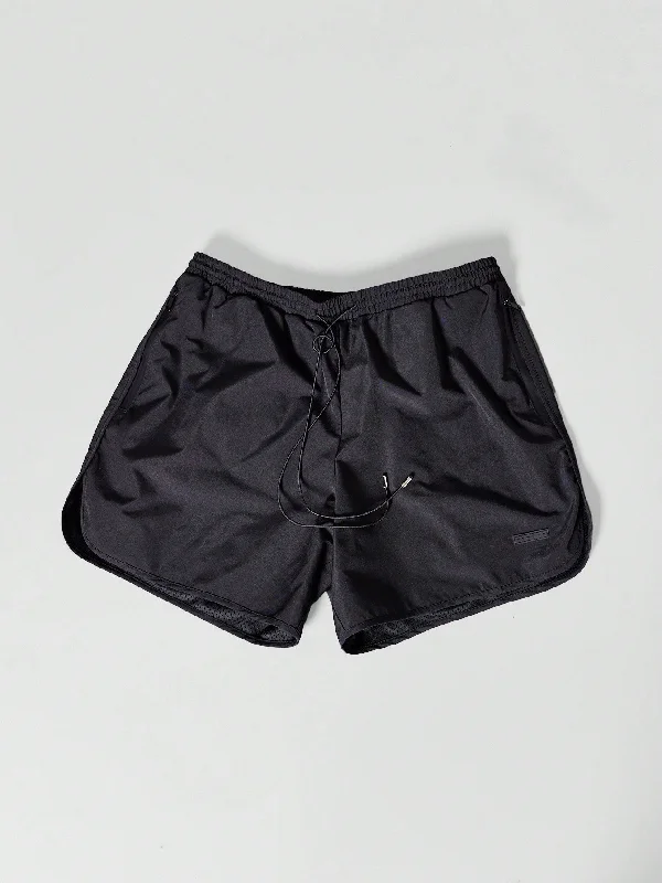 Nylon Short With Curved Hem