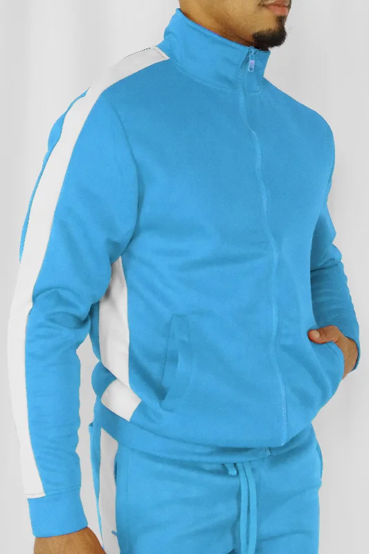 Outside One Stripe Track Jacket Light Blue (100-502)