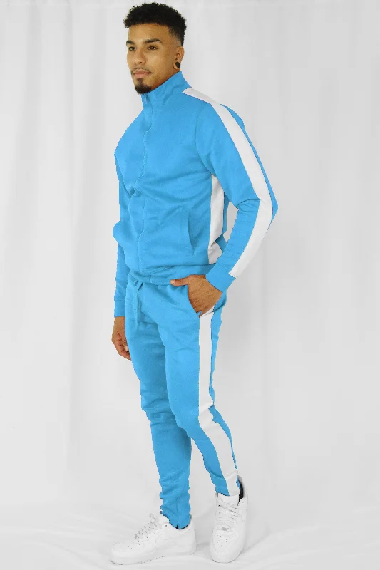 Outside One Stripe Track Jacket Light Blue (100-502)