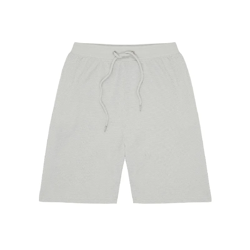 PIQUE KNITTED SHORT - GREY