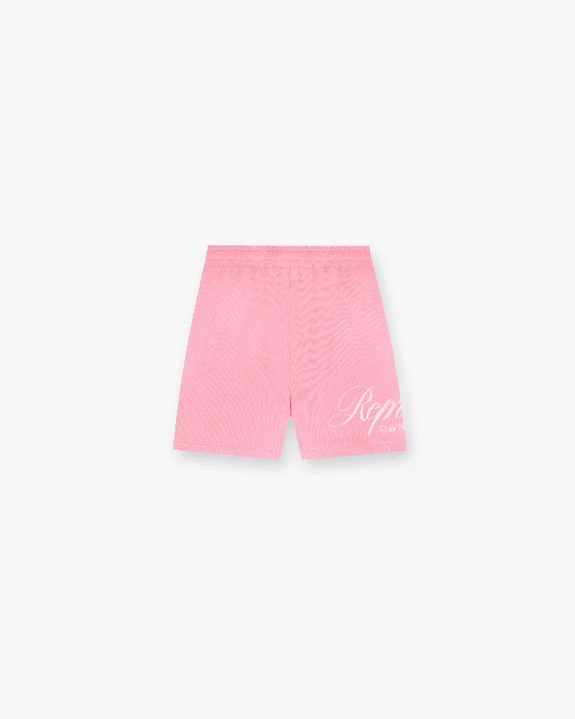 Represent Owners Club Script Mesh Shorts - Pink