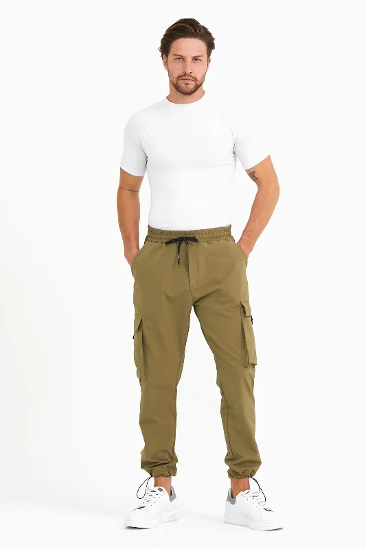 Sneakerjeans Khaki Cargo Jogger Pant RL01