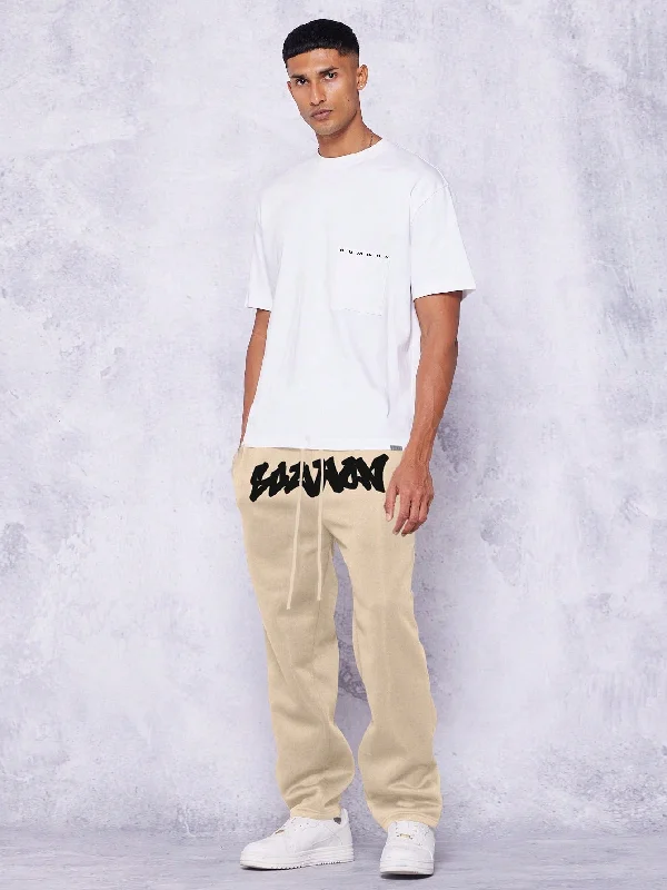 Straight Leg Jogger Pants With Front Graphic