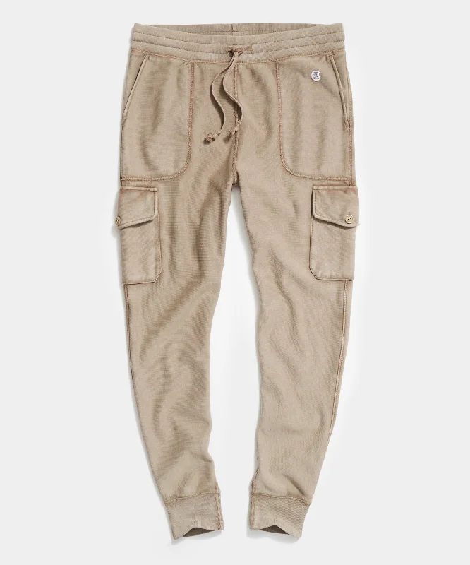 Champion Sun-Faded Utility Cargo Sweatpant in Toasted Almond