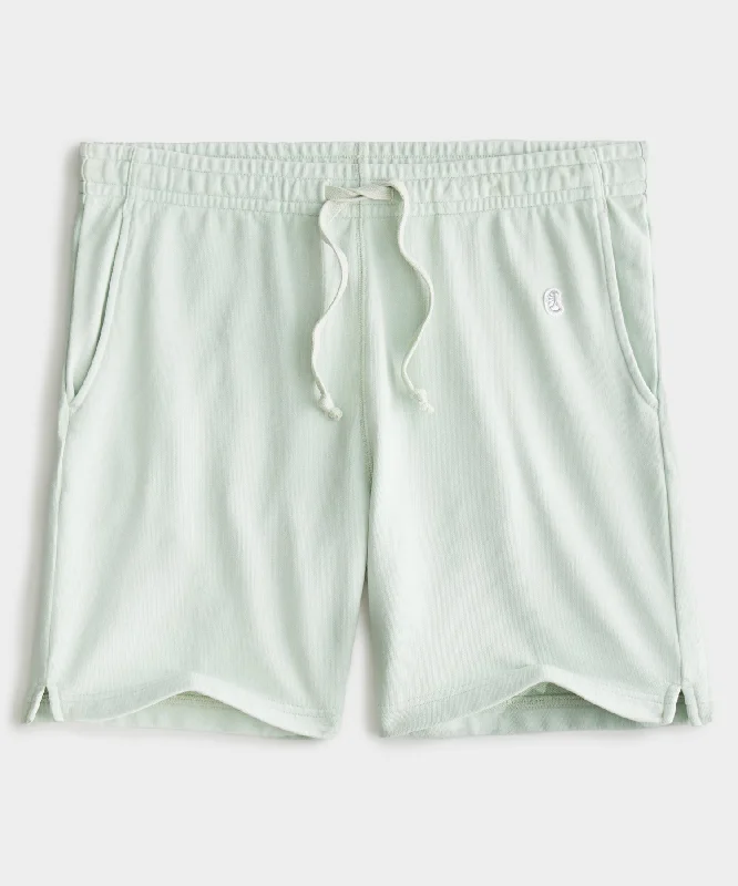 Sun-Faded 7"" Midweight Warm Up Short in Pale Mint