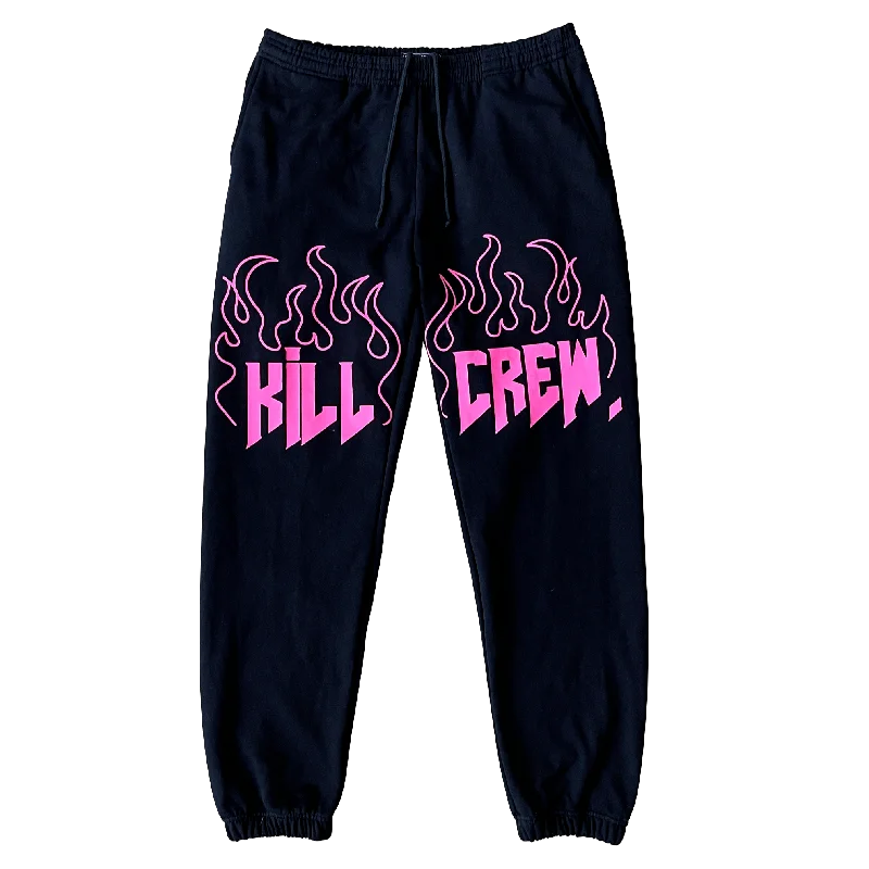 HEAVYWEIGHT LUX SWEATPANTS FLAME - BLACK / PINK