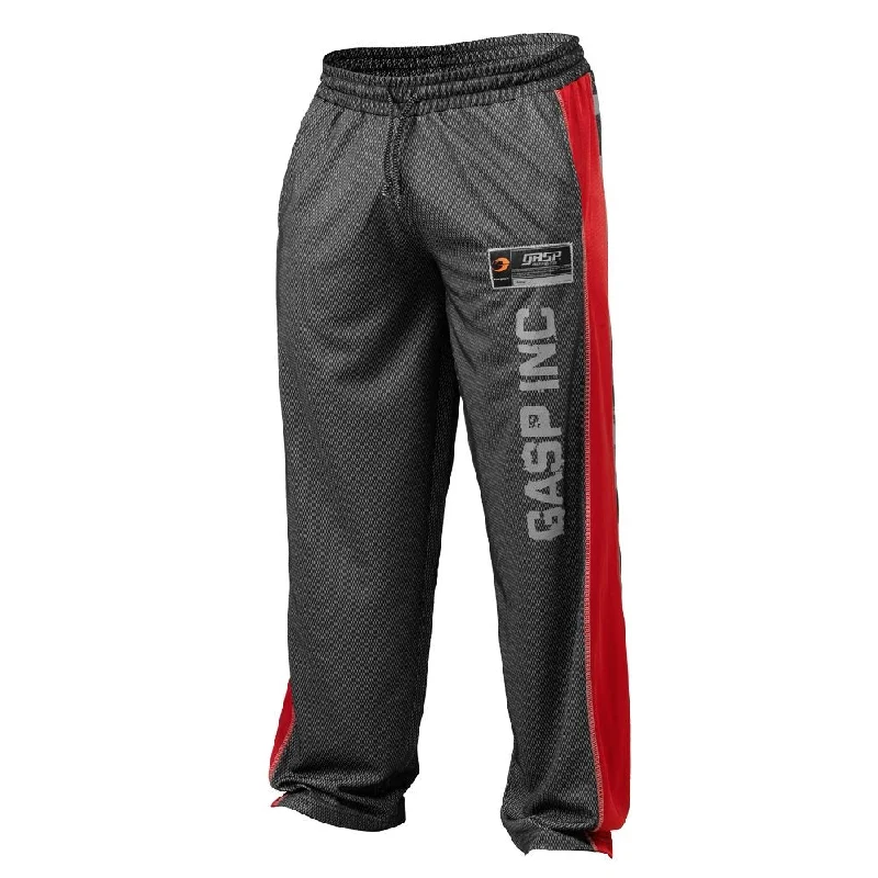 GASP No1 Mesh Pants - Black-Red