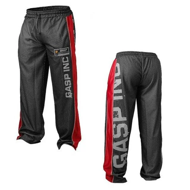 GASP No1 Mesh Pants - Black-Red