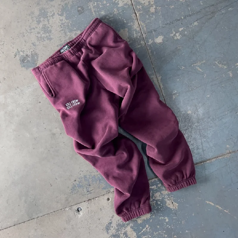 HEAVYWEIGHT LUX ""SIMPLE"" SWEATPANTS - BURGUNDY