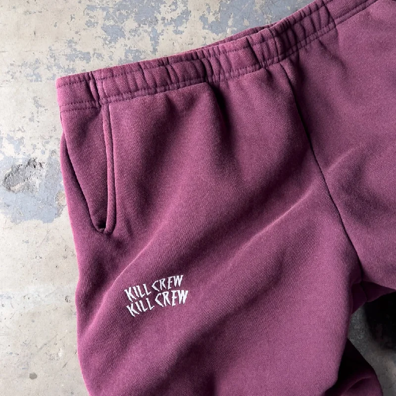 HEAVYWEIGHT LUX ""SIMPLE"" SWEATPANTS - BURGUNDY