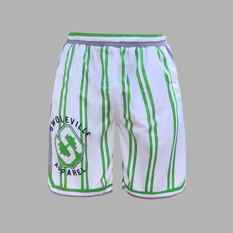 Swoleville Striped Gym Shorts