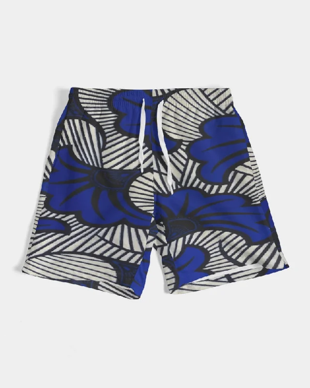 AKH African Fleurs Bleues Men's Swim Trunk