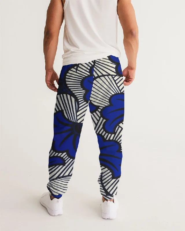 AKH African Fleurs Bleues Men's Track Pants