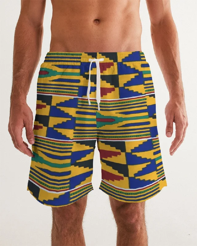 AKH African Kente Cloth Men's Swim Trunk