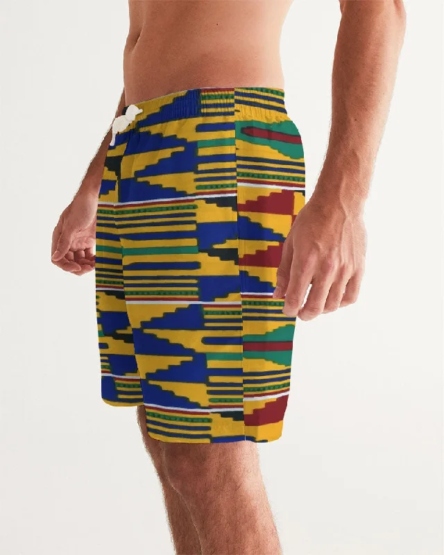 AKH African Kente Cloth Men's Swim Trunk