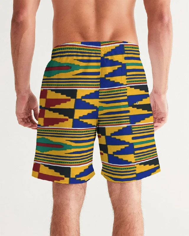 AKH African Kente Cloth Men's Swim Trunk