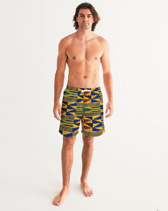 AKH African Kente Cloth Men's Swim Trunk