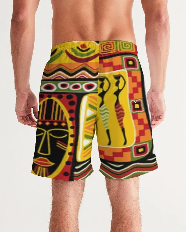 AKH African Mural Art Men's Swim Trunk