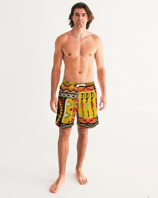 AKH African Mural Art Men's Swim Trunk