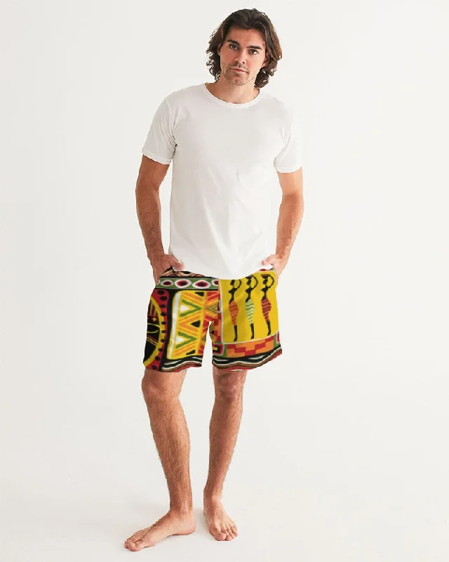 AKH African Mural Art Men's Swim Trunk