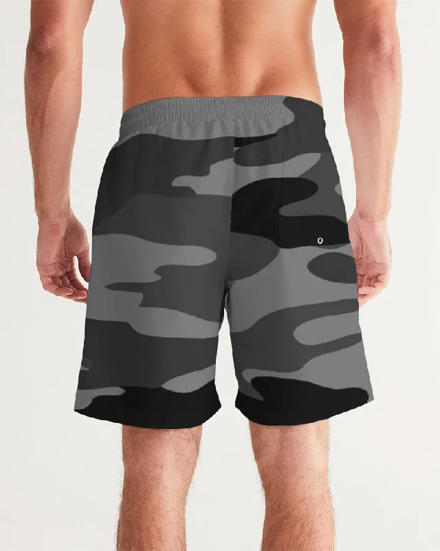 AKH Black Camouflage Men's Swim Trunk