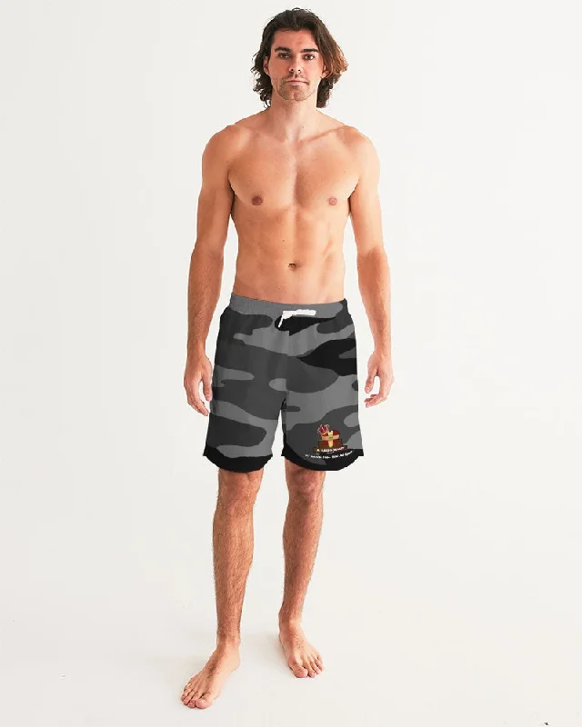 AKH Black Camouflage Men's Swim Trunk