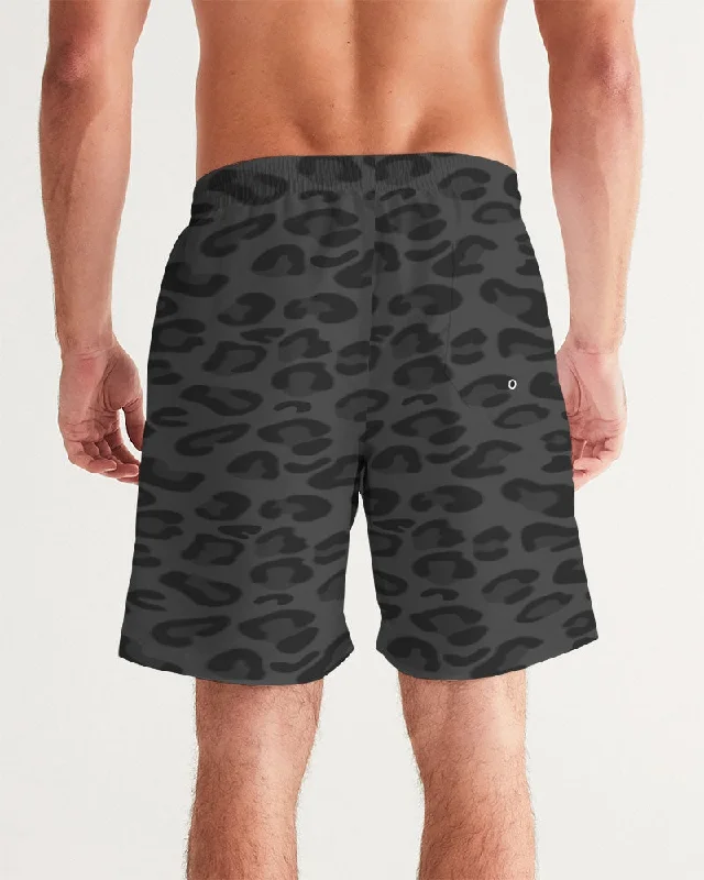 AKH Black Leopard Men's Swim Trunk