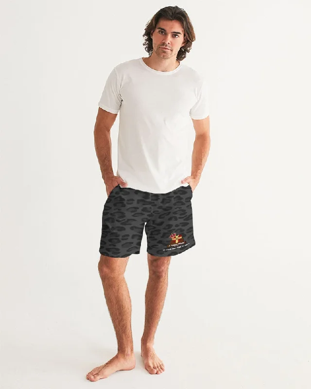 AKH Black Leopard Men's Swim Trunk