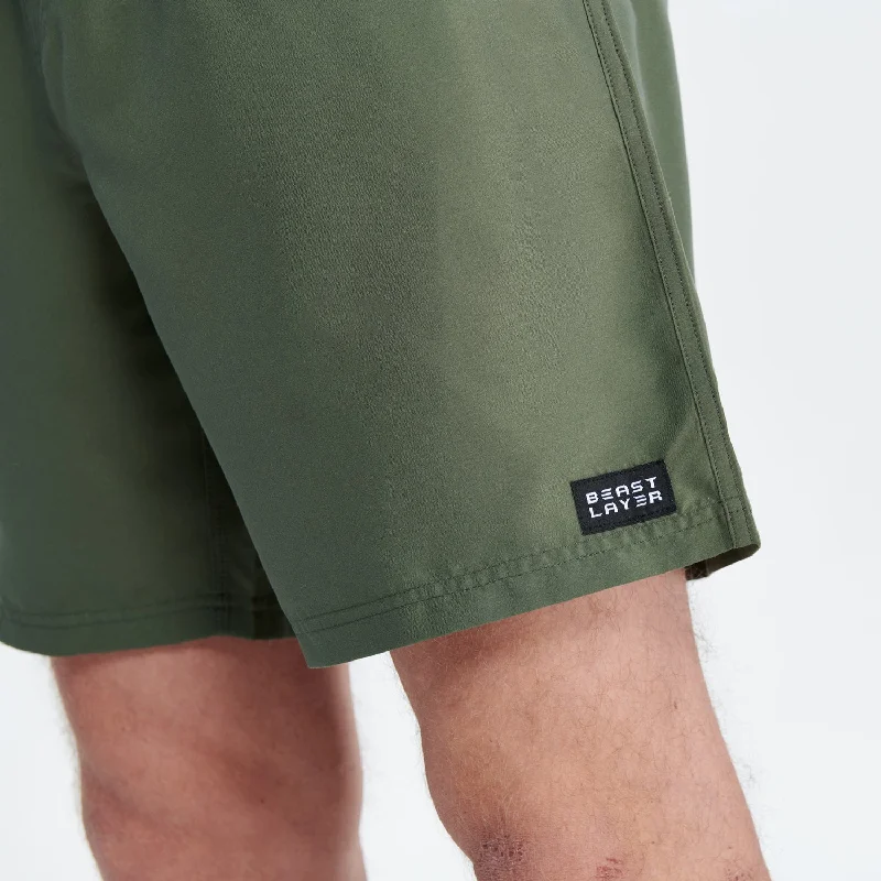 Essential Amph Mountain & Sea Volley Shorts 17"" - Army Green