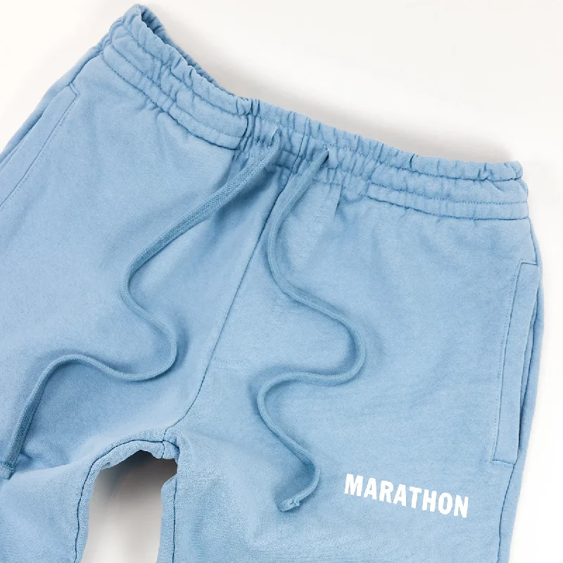 Marathon Leisure Sweatpants - Light Blue/White