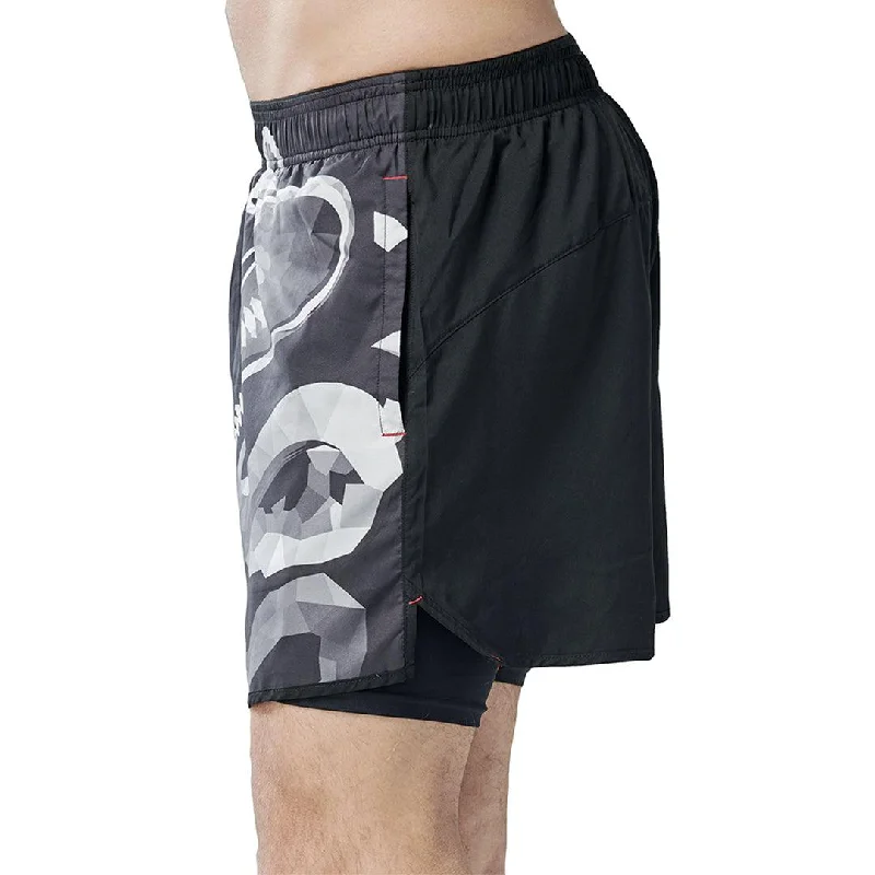 Classic UPF50+ Mens 2 in 1 Compression Shorts - Cobra Style