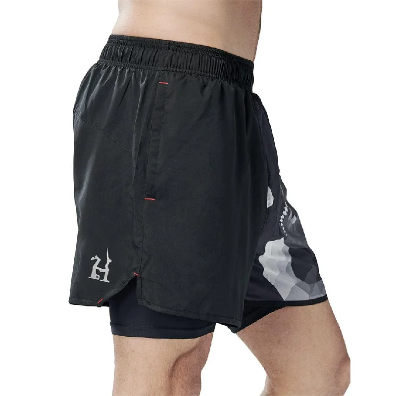 Classic UPF50+ Mens 2 in 1 Compression Shorts - Cobra Style