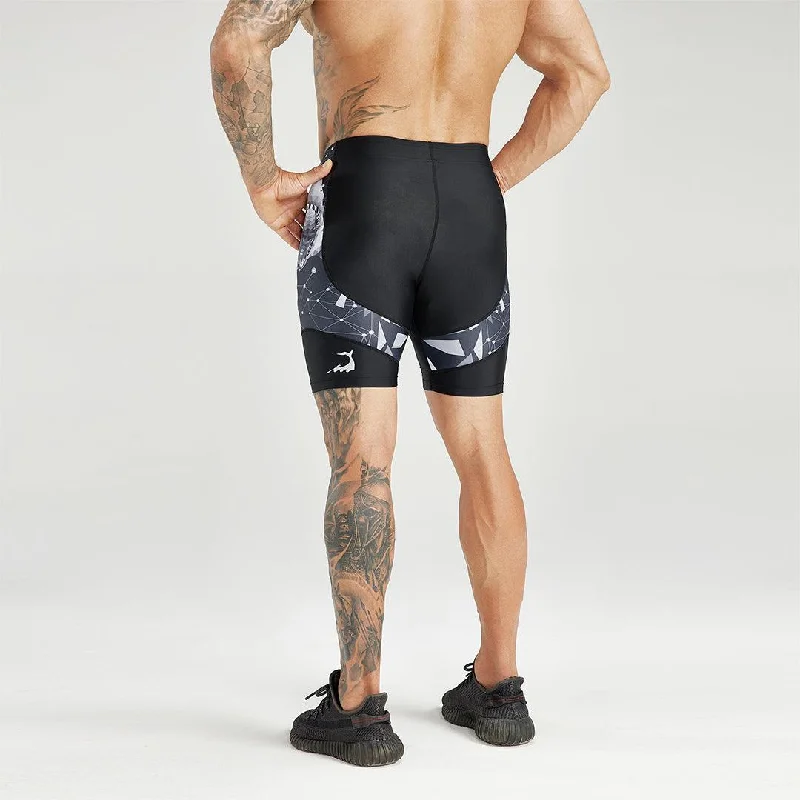 Classic UPF50+ Mens Jammer & Compression Shorts Base Layers  - Shark Style