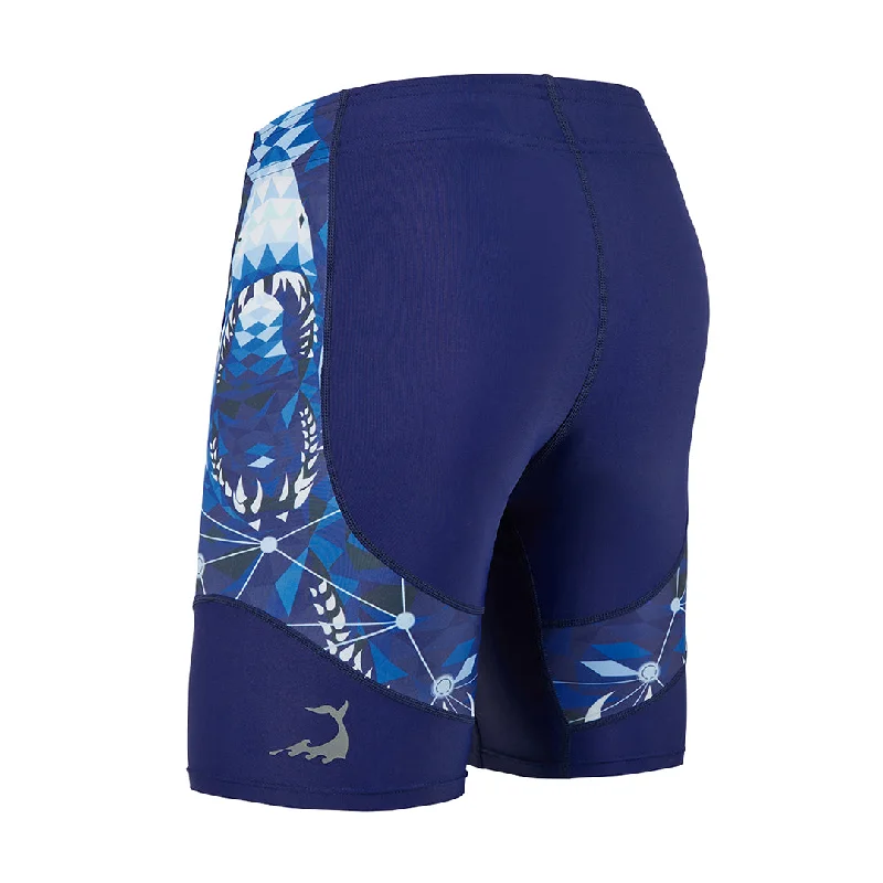 Classic UPF50+ Mens Jammer & Compression Shorts Base Layers - Blue Shark Style