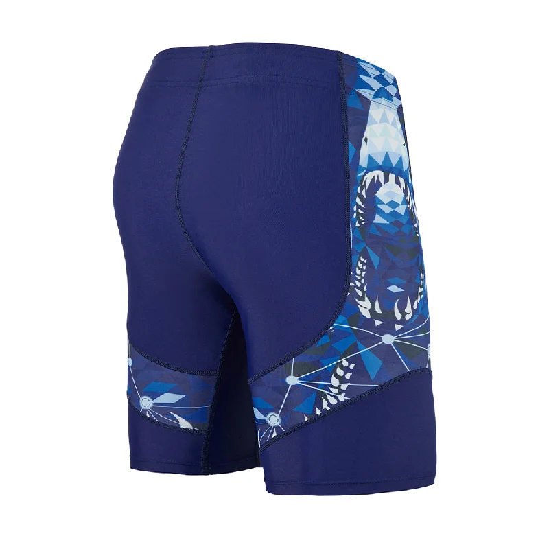 Classic UPF50+ Mens Jammer & Compression Shorts Base Layers - Blue Shark Style