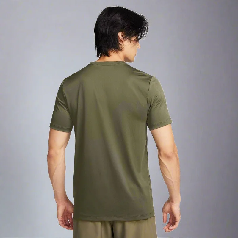 Mens Dri-FIT Legend Fitness T-Shirt - Medium Olive/White