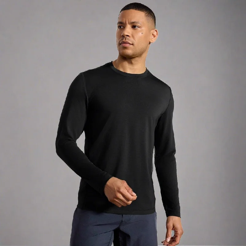 Mens Dynamic Long Sleeve with Under Arm Mesh Panel - Black