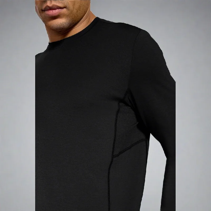 Mens Dynamic Long Sleeve with Under Arm Mesh Panel - Black