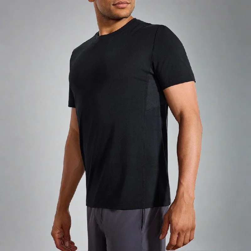 Mens Dynamic T-Shirt with Under Arm Panel - Black