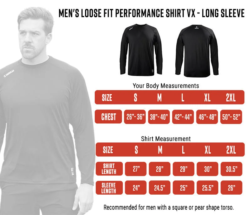 Men's Fitted Performance Shirt VX - Long Sleeve (Black)