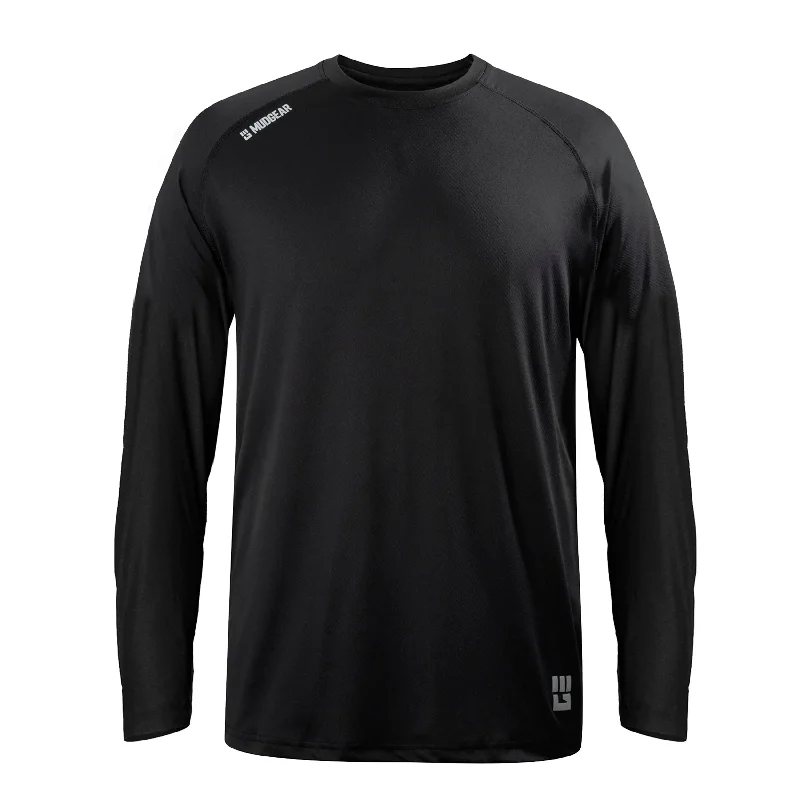 Men's Loose Fit Performance Shirt VX - Long Sleeve (Black)