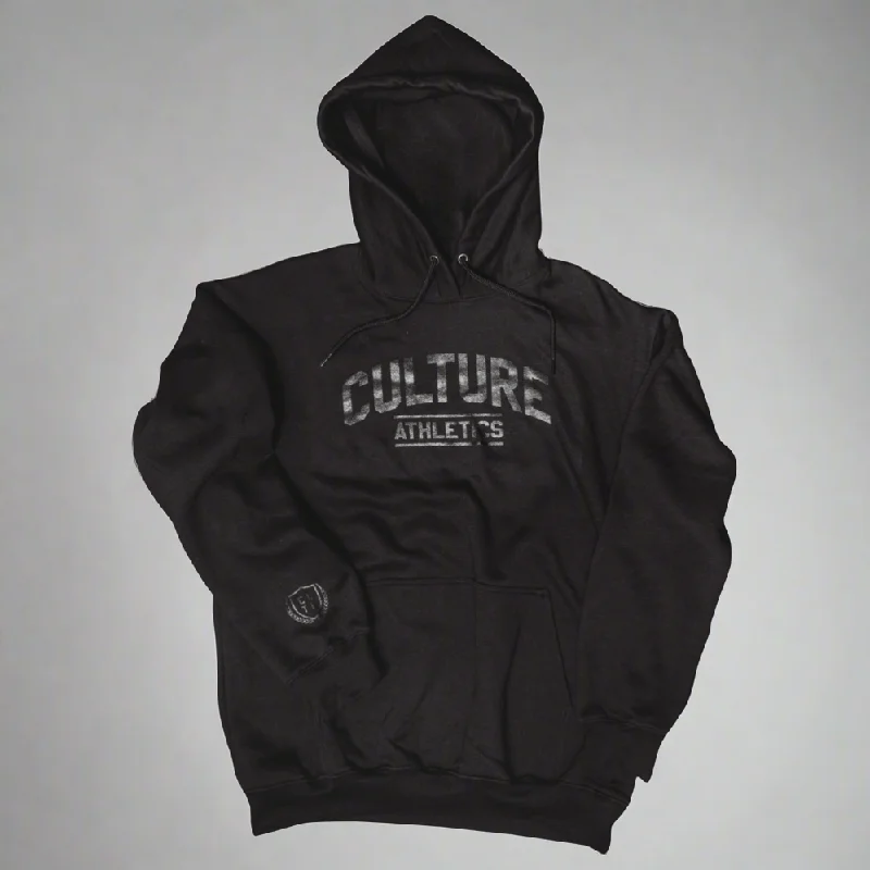 Unisex Culture Athletics Hoodie - Black/Black