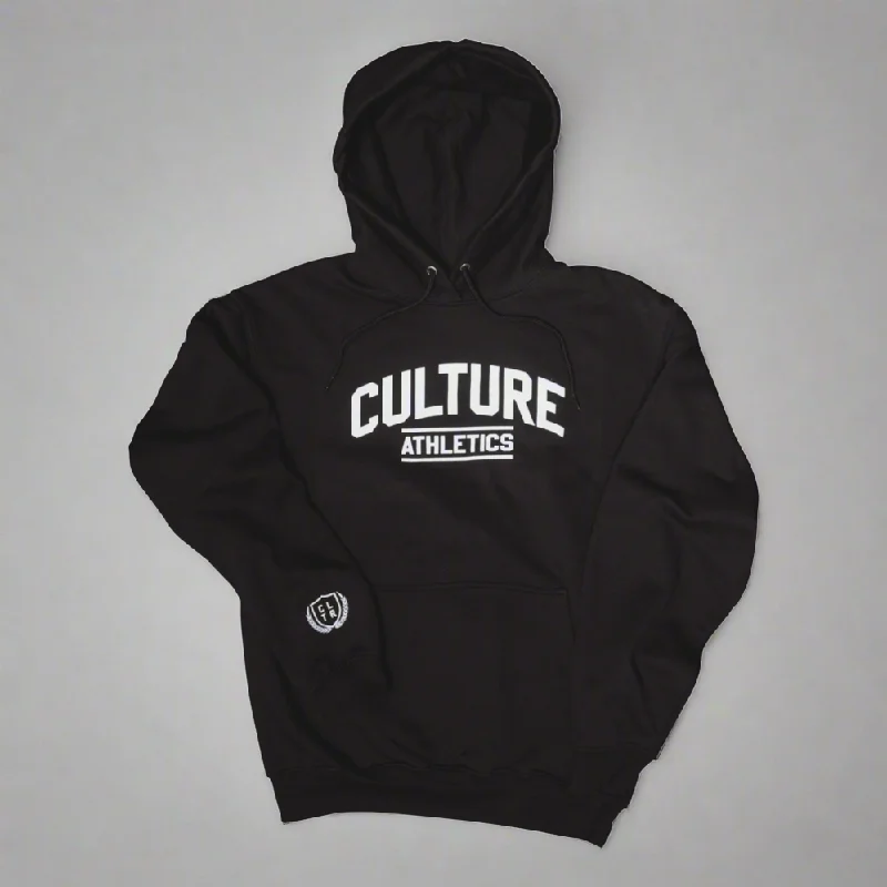 Unisex Culture Athletics Hoodie - Black/White