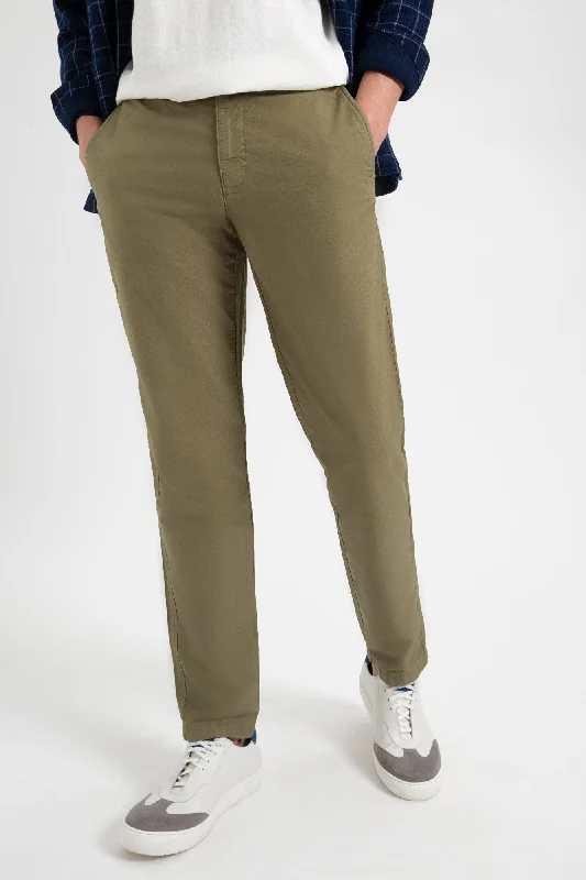 Beatnik Oxford Slim Taper Garment Dye Chino - Light Olive