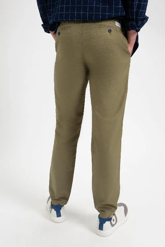 Beatnik Oxford Slim Taper Garment Dye Chino - Light Olive