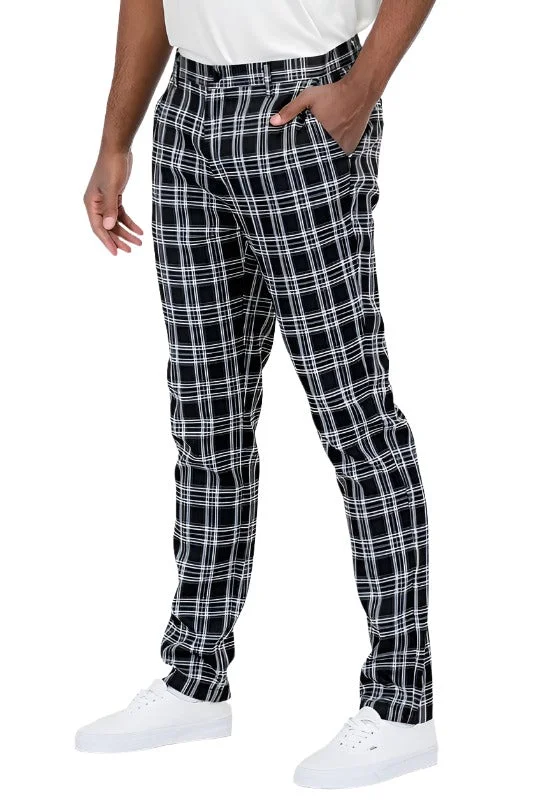 Black Plaid Trouser Pants