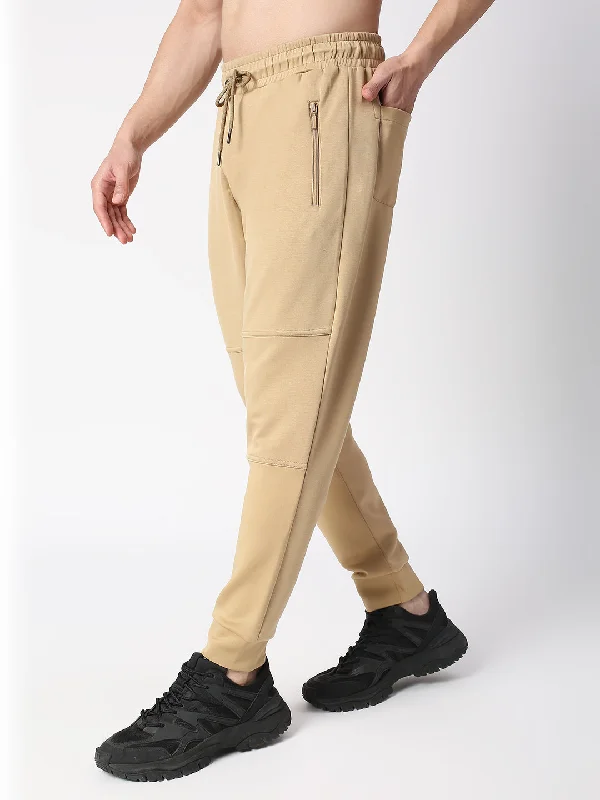 Biege Regular Fit Joggers