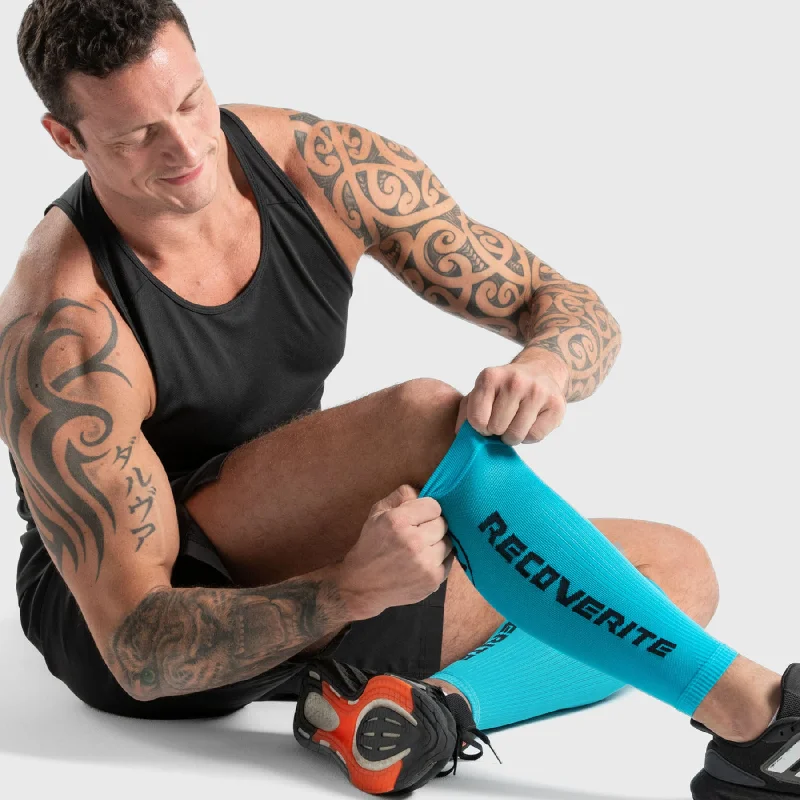 Recoverite - Blue Knit Calf Compression Sleeves