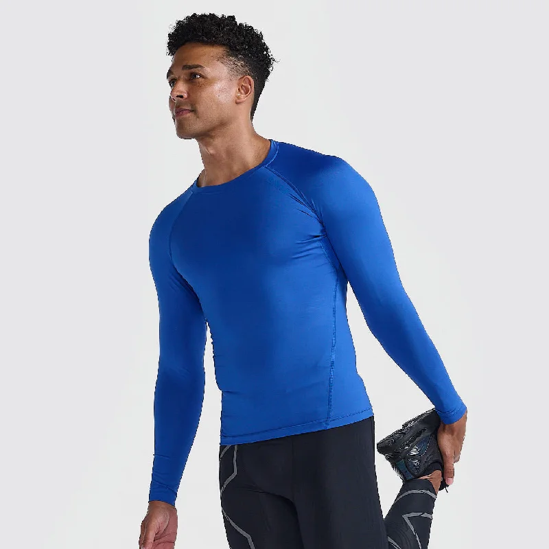 2XU - Men's Core Compression Game Day Long Sleeve - Royal Blue/Royal Blue