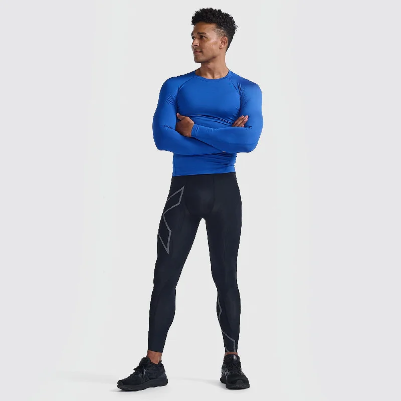 2XU - Men's Core Compression Game Day Long Sleeve - Royal Blue/Royal Blue